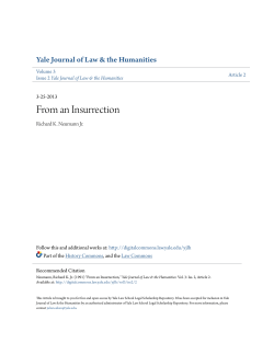 From an Insurrection - Yale Law School Legal Scholarship Repository