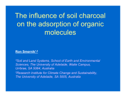 The influence of soil charcoal on the adsorption of organic molecules