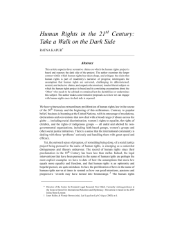 Human Rights in the 21st Century: Take a Walk on the Dark Side