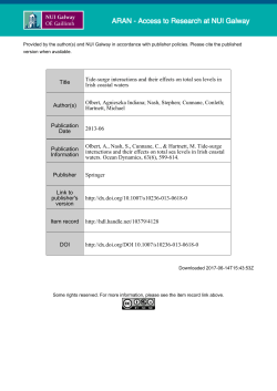 Title Tide-surge interactions and their effects on total