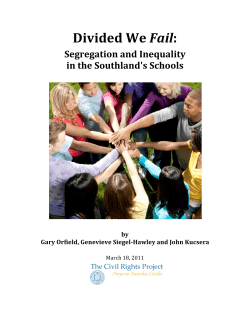 Divided We Fail - The Civil Rights Project at UCLA