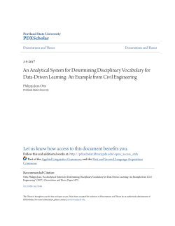An Analytical System for Determining Disciplinary Vocabulary for
