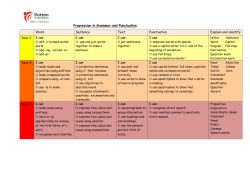 grammar and punctuation progression 1-6