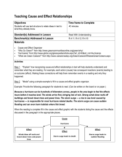 Teaching Cause and Effect Relationships