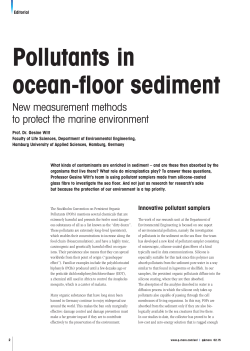 Pollutants in ocean-floor sediment