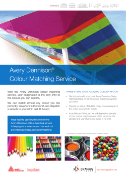 Sell Sheet - Color Matching Service - English