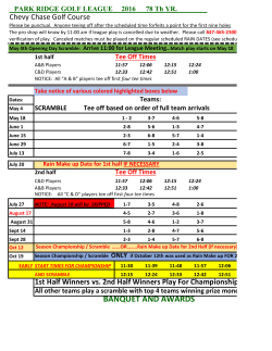 2016 Schedule - web.golfsoftware.net
