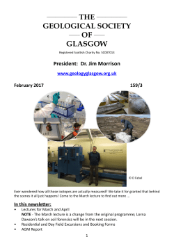 Newsletter 159/3 - the Geological Society of Glasgow
