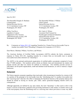 AICPA Comments on Notice 2011-101