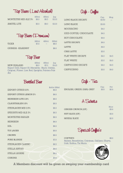 Tap Beers - Bays Club