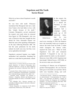 Napoleon and his teeth - International Napoleonic Society