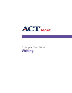 Exemplar Test Items Writing