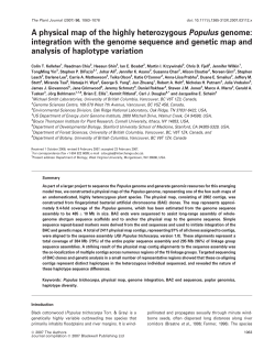 A physical map of the highly heterozygous Populus genome