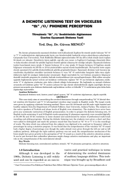 A DICHOTIC LISTENING TEST ON VOICELESS “th” /Θ