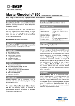 MasterRheobuild&reg; 850