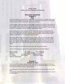 Littsie and the Underground Railroad - Teachers` Guide