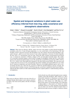 Spatial and temporal variations in plant water