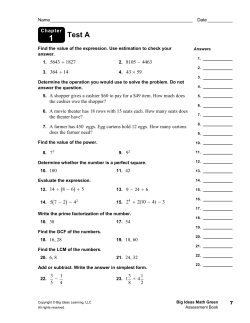 Test A - Demarest School District