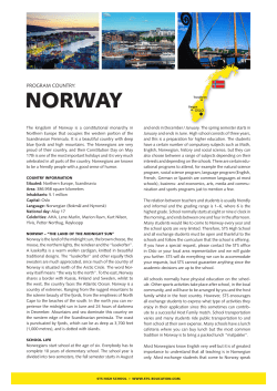 Program country sheet - Norway