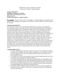 SEMESTER AT SEA COURSE SYLLABUS