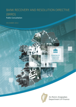BANK RECOVERY AND RESOLUTION DIRECTIVE (BRRD)