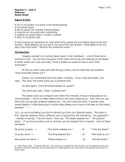 Page 1 of 6 Spanish 3 &ndash; Unit 3 Patterns Study Sheet Figure It Out! A