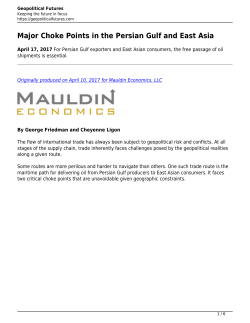 Major Choke Points in the Persian Gulf and East Asia