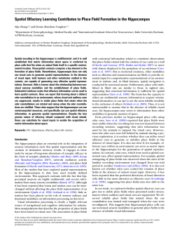 Spatial Olfactory Learning Contributes to Place