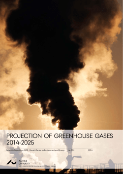 Projection of greenhouse gases 2014-2025