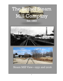 Bethel Maine History—Skillingston—The Steam Mill