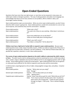 Open-Ended Questions