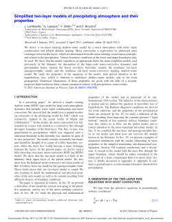 Simplified two-layer models of precipitating atmosphere and their