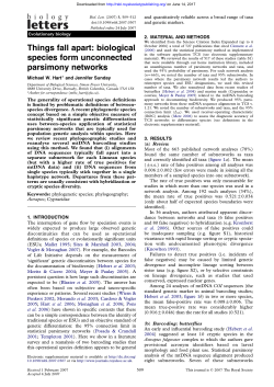 Things fall apart: biological species form unconnected