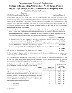 Homework4: Due before Class Time on April 19, 2016
