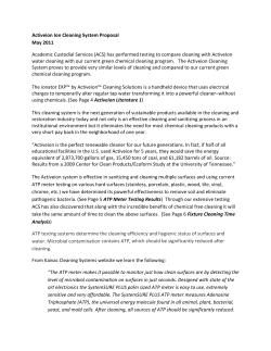 Activeion Ion Cleaning System Proposal May 2011 Academic