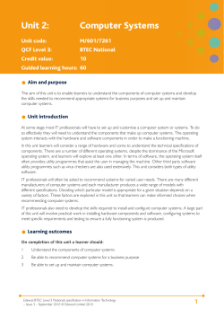 Unit 2: Computer Systems