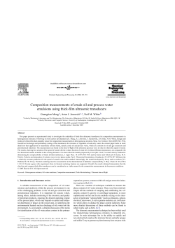 Composition measurements of crude oil and process water