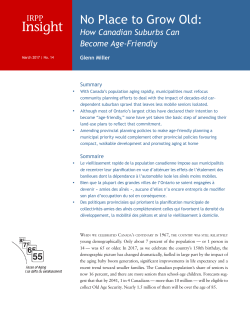 How Canadian Suburbs Can Become Age