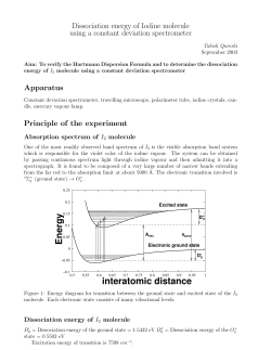 Dissociation Energy of Iodine