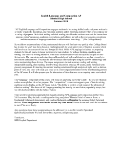 English Language and Composition AP