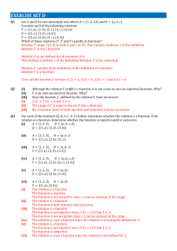exercise set d - Project Maths
