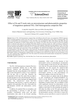 Effect of Zn and Ti mole ratio on microstructure and photocatalytic