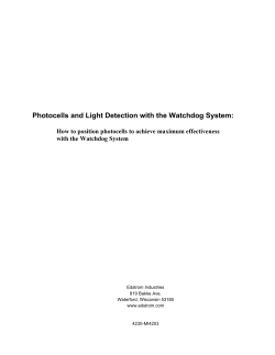 Photocells and Light Detection with the Watchdog System