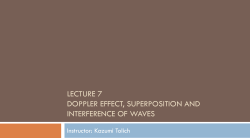 lecture 7 doppler effect, superposition and interference