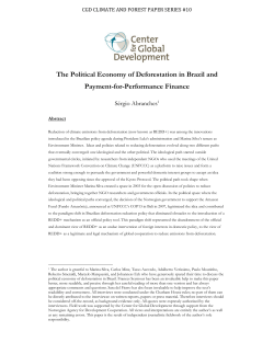 The Political Economy of Deforestation in Brazil and Payment