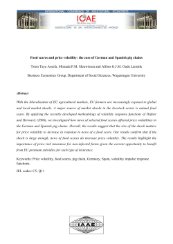 Food scares and price volatility: the case of German and Spanish