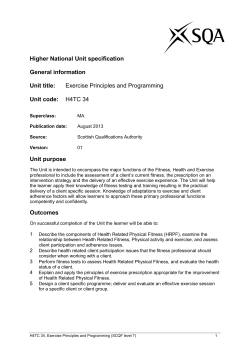 national unit specification: general information