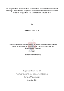 An analysis of the discretion of the SARS and the relevant factors
