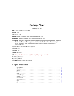 Package `ltm`