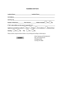 Available Unit Form - Arbor Housing and Development